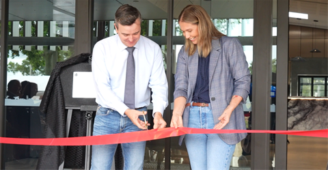 Assistant Minister Sean Dillon and Isaac Regional Council Mayor Kelly Vea Vea officially opening Isaac Events Centre on 22 March 2025 .png